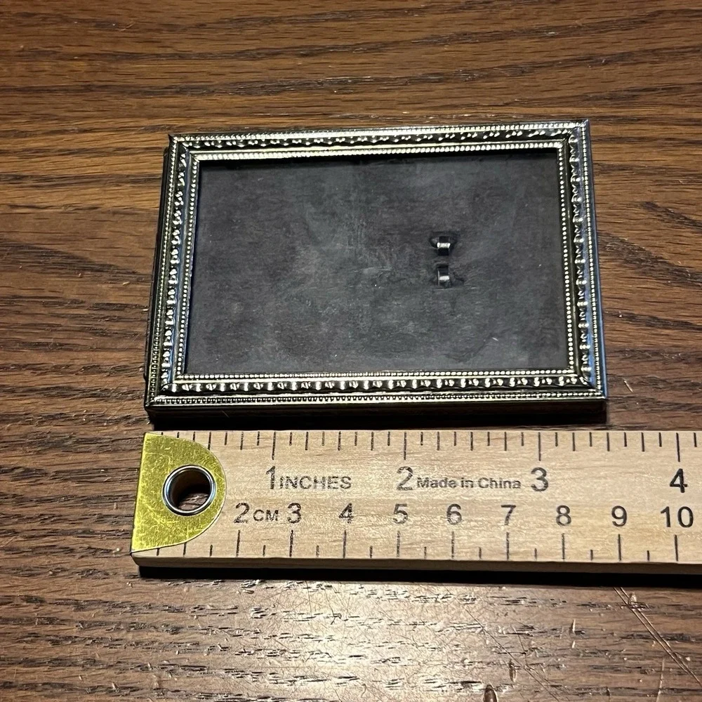 Vintage Gold Tone Mini Photo Frame Lot 5 Regal Metkraft 4x5 2.5x3 Shabby Chic